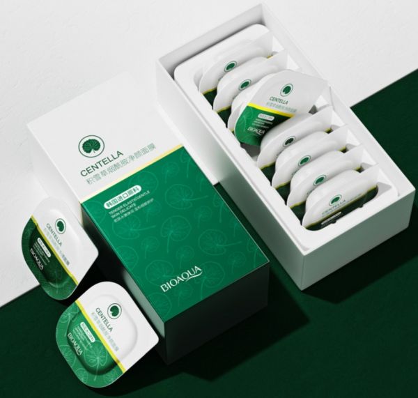 Anti-inflammatory night pudding mask with Asian centella extract and green tea “BIOAQUA”.(22705)